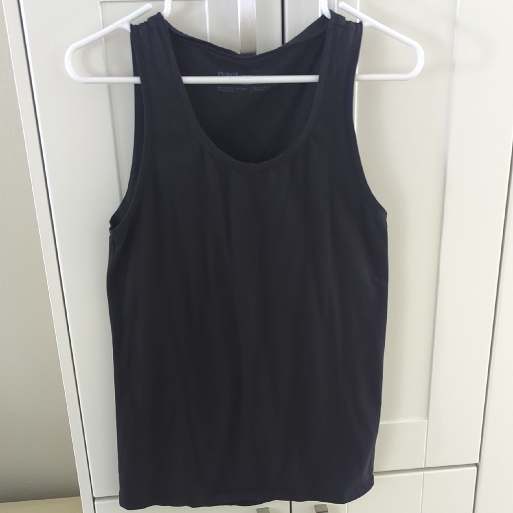Pact black tank top womens size L